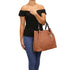 TL KeyLuck - Woven printed leather shopping bag